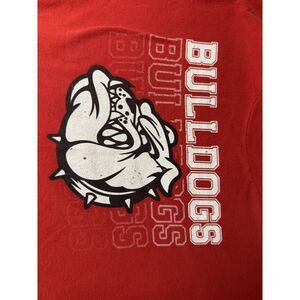 Georgia Bulldogs Football Red Graphic T-Shirt Youth M 8/10